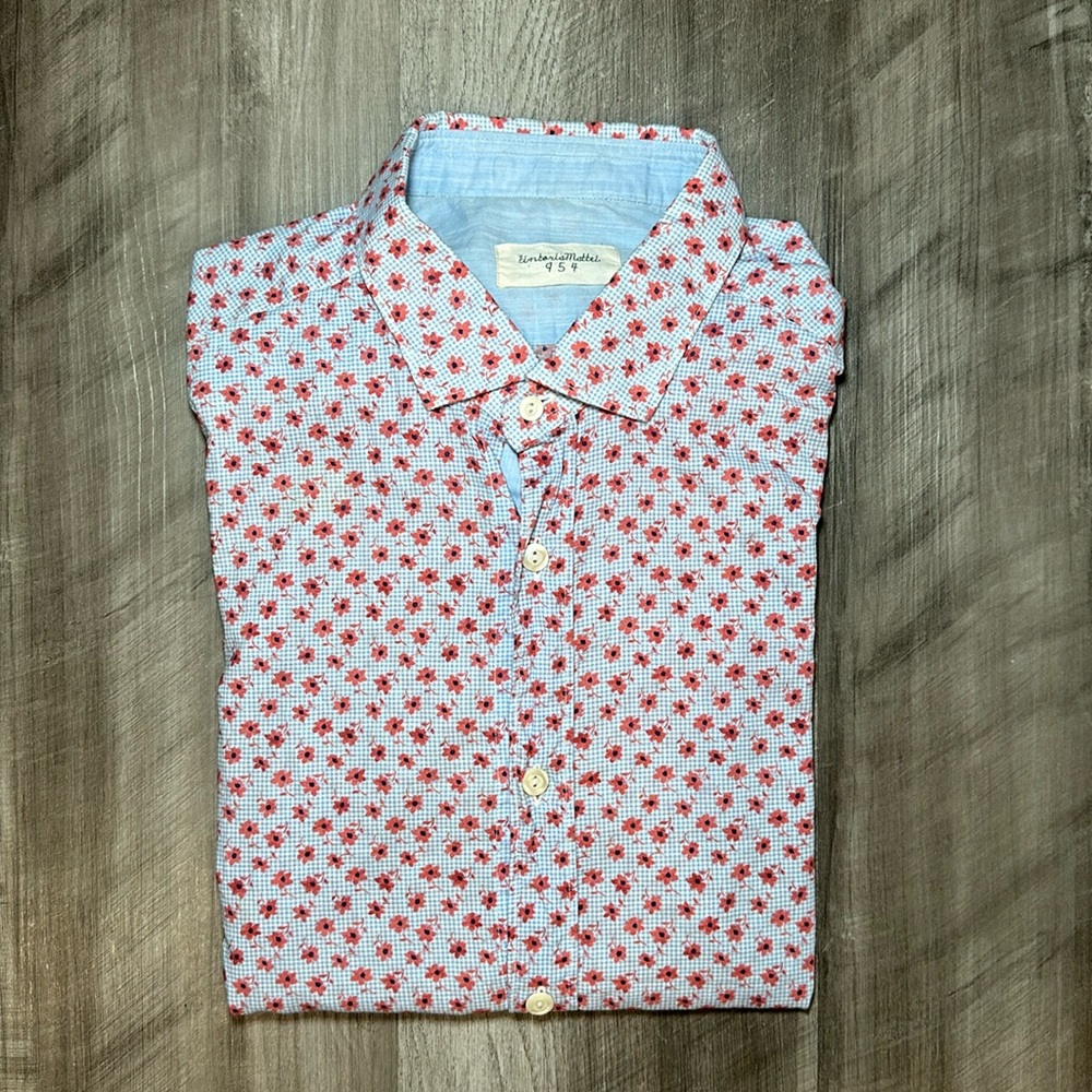 Tintoria Mattei 954 Long Sleeve Button Down Shirt - 40 / 15.75 (Medium)